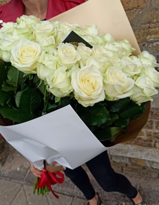 Baltos Rožės 70-80cm 2