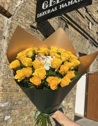 Geltonos Rožės 70-80cm