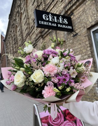 Gėlių puokštė ,,Pastelė"