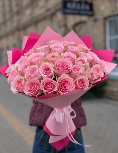 Rožių puokštė ,,Soft Pink"