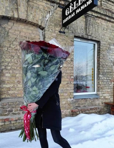 130cm Raudonos Rožės